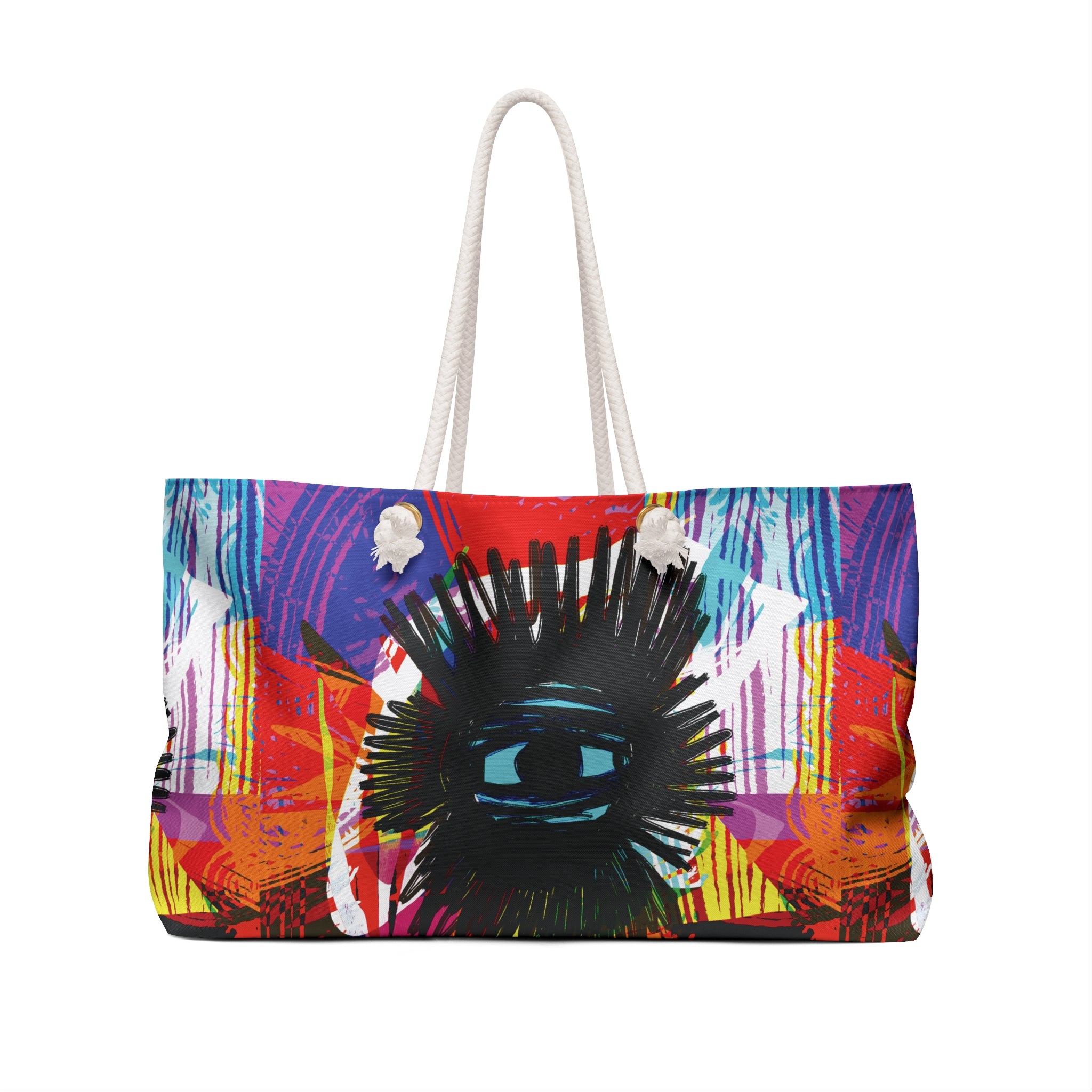 Abstract Radiance Weekender Bag — Artistic Travel Tote, Vibrant Beach & Gym Bag | Studio Amuar