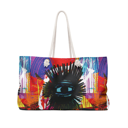 Abstract Radiance Weekender Bag — Artistic Travel Tote, Vibrant Beach & Gym Bag | Studio Amuar