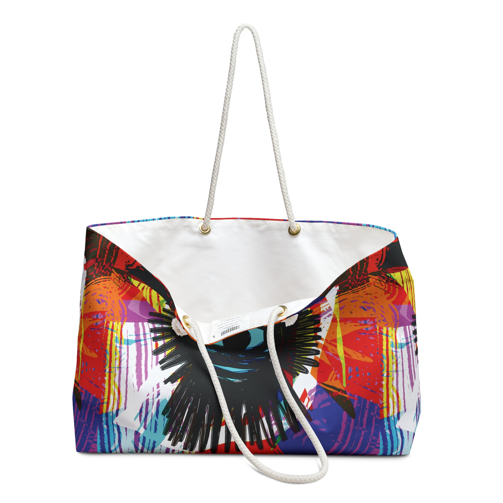 Abstract Radiance Weekender Bag — Artistic Travel Tote, Vibrant Beach & Gym Bag | Studio Amuar